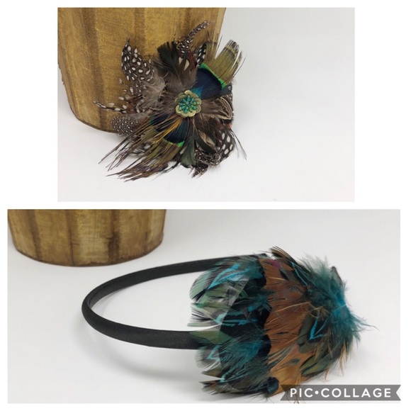 Accessories - Feather Pin/Hair Clip and Headband